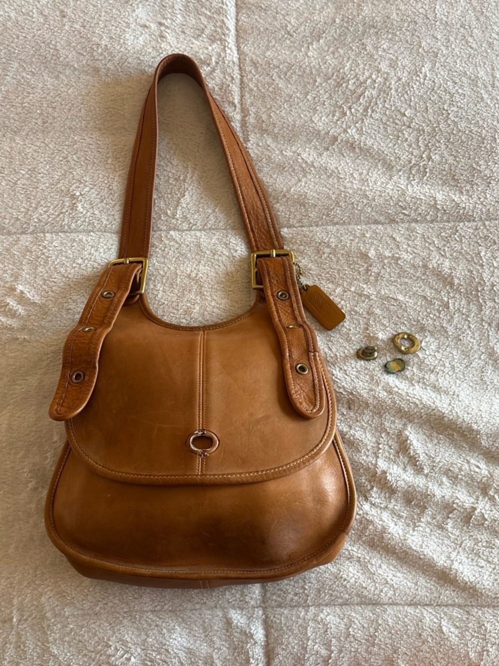 Bonnie Cashin Era Vintage
Coach Crescent Saddle Bag in Timeless Tan Leather